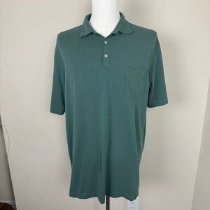 Peter Millar Men’s Solid Green Short Sleeve Polo | Size XL